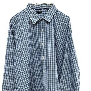 APT. 9 Long Sleeve blue plaid Shirt SIZE XXL